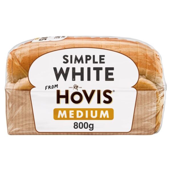 Hovis Simple White Medium Sliced Bread 800g