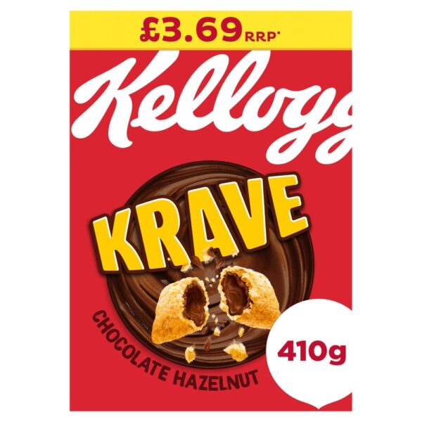 Kellogg's Krave Chocolate Hazelnut Cereal 410g