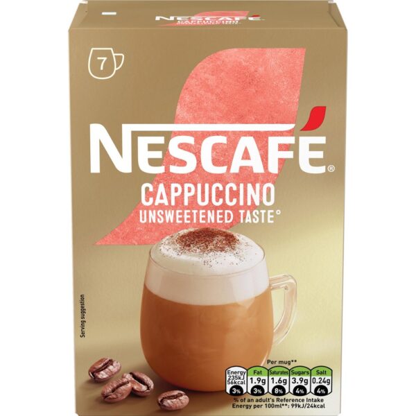 NESCAFE CAPPUCCINO UNSWEETENED 7 SACHETS